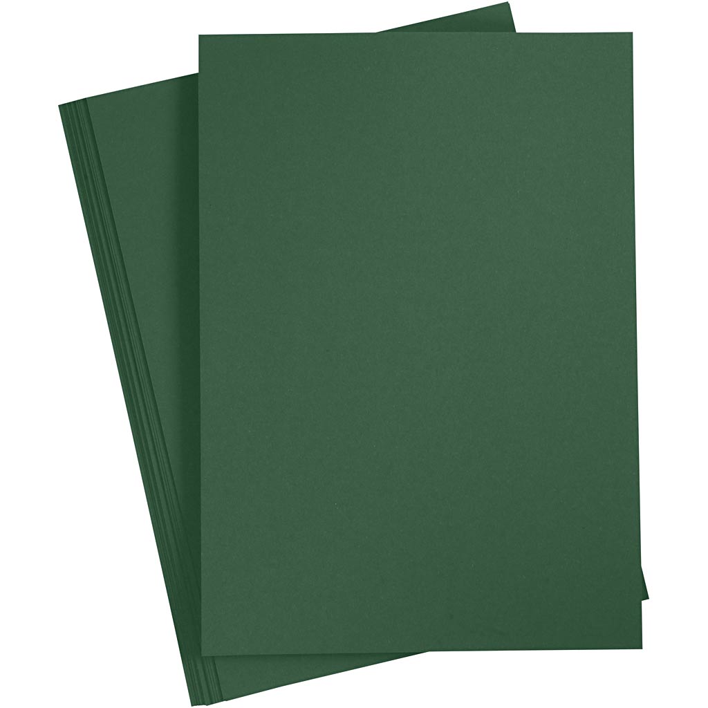 Creativ company colored cardboard, a4, sheet 210x297 mm, 180 gr, dark green, 20 sheets 1 box