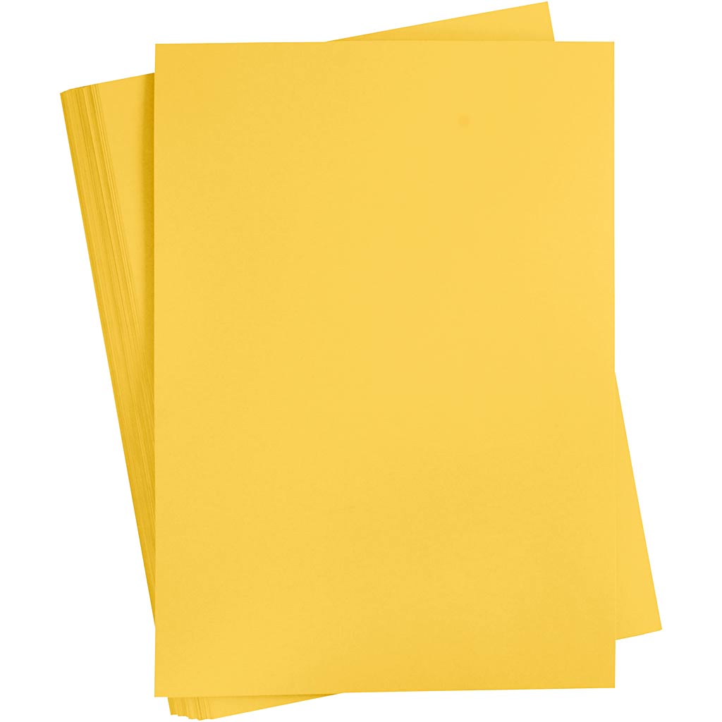 Creativ company colored cardboard, a2, sheet 420x594 mm, 180 gr, sun yellow, 100 sheets 1 box