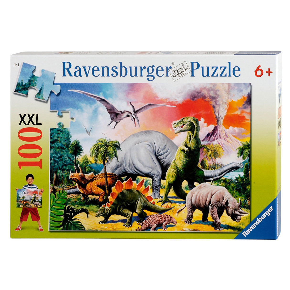 Ravensburger dinosaur puzzle xxl, 100 pcs