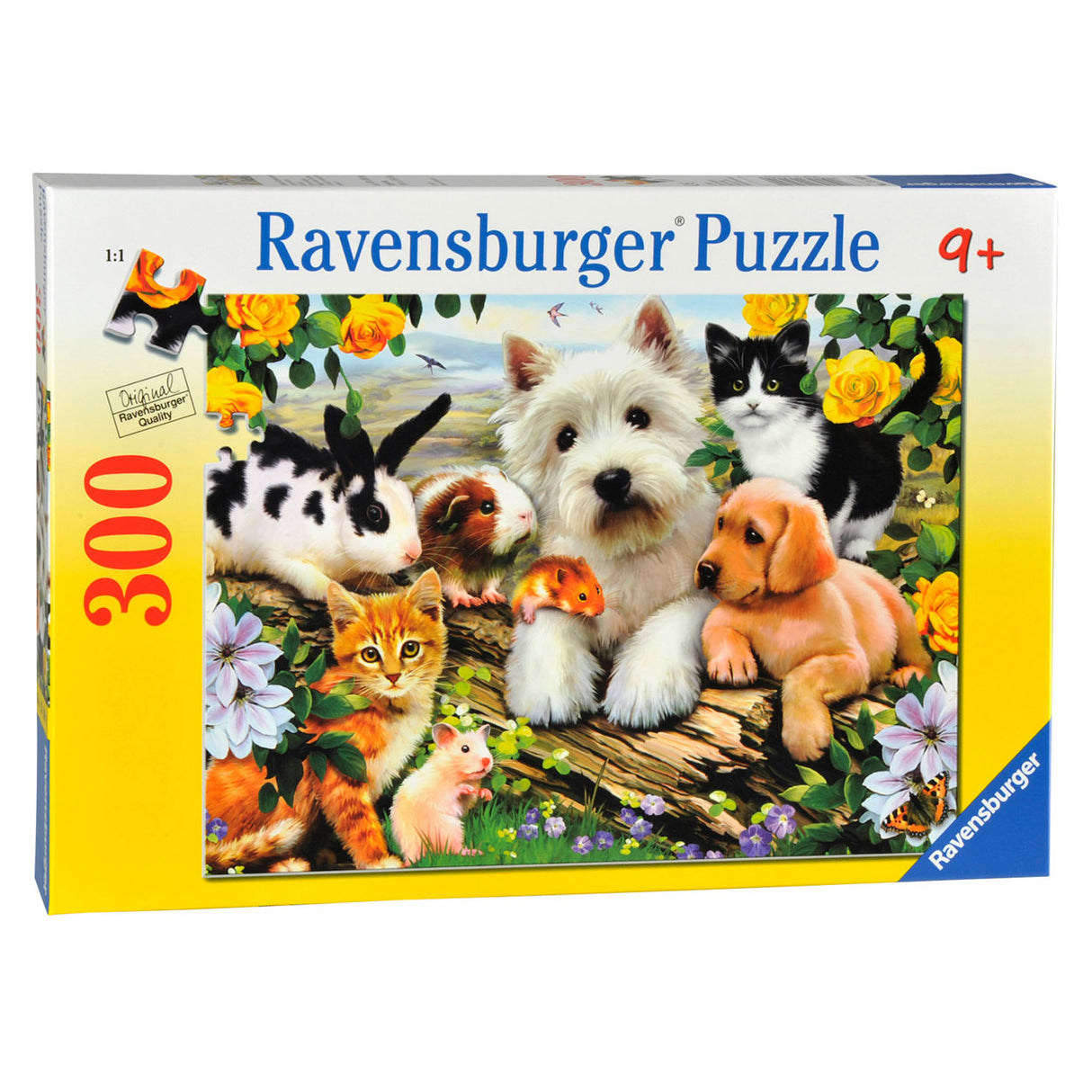 Cairde ainmhithe bhfreagra Ravensburger 300 xl píosaí