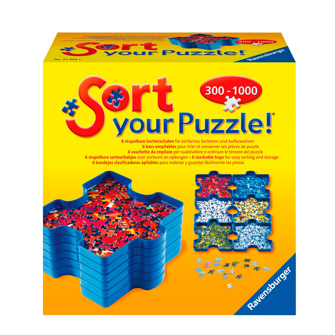 Ravensburger egymásra rakható puzzle válogató tálcák, 6 db