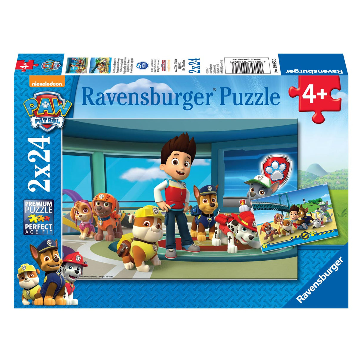 Ravensburger paw patrol puzzel - hulpvaardige speurneuzen, 2x24st.