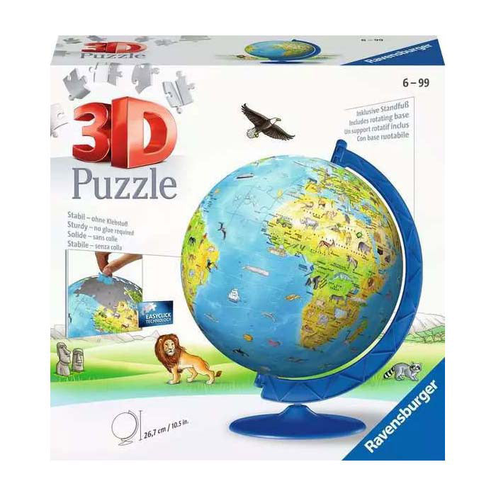 Ravensburger - XXL 3D Children's Globe 180 pcs.