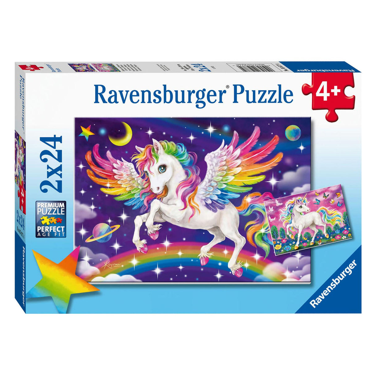 Ravensburger Puzzle Unicorn e Pegasus, 2x24st.