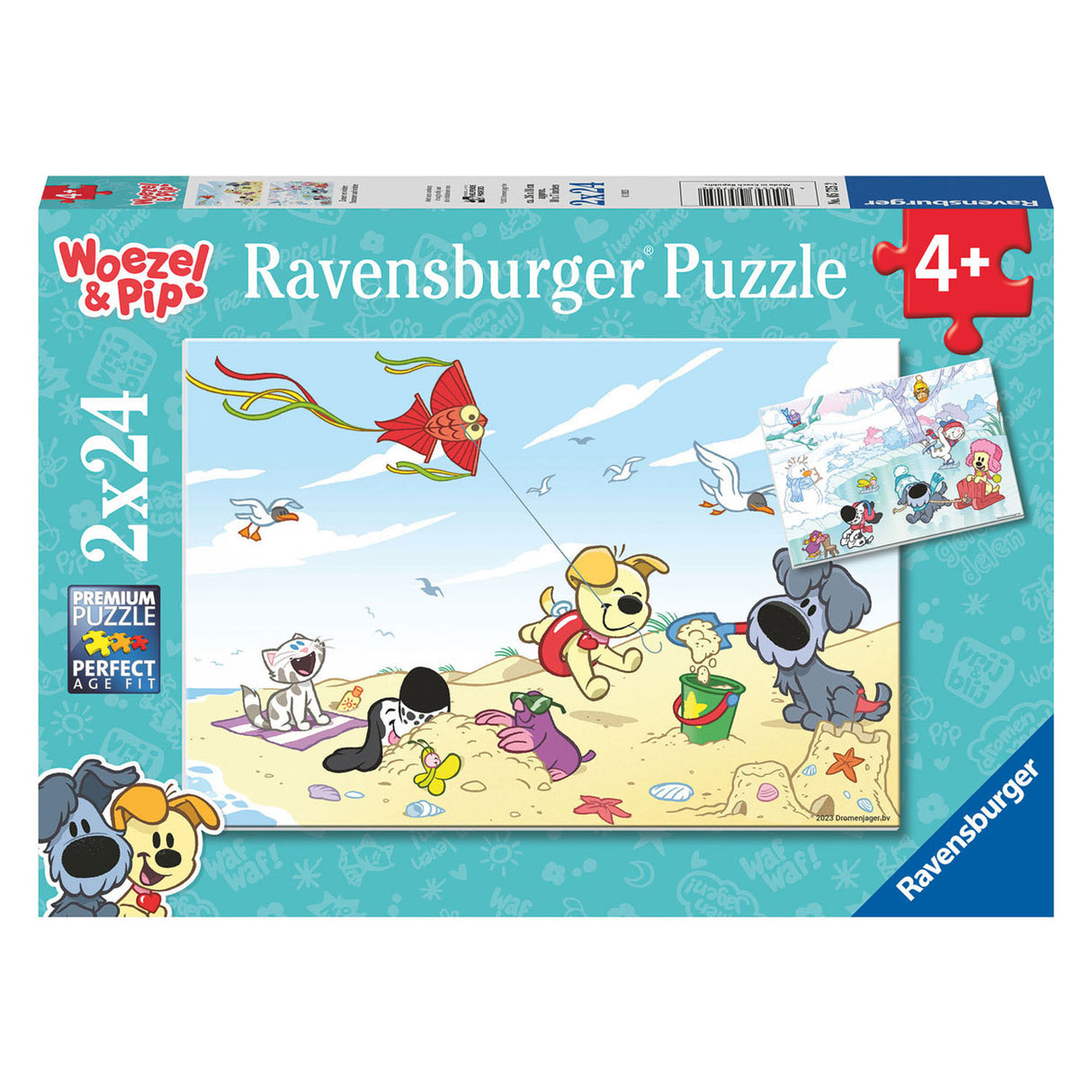 Ravensburger - Woezel Pip Summer and Winter Leg puzzle 2x24 pieces