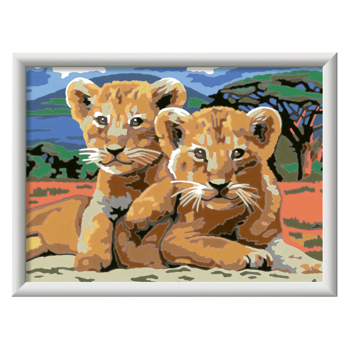 Ravensburger Creart Painting at Number - Kleine Leeuwenwelpjes