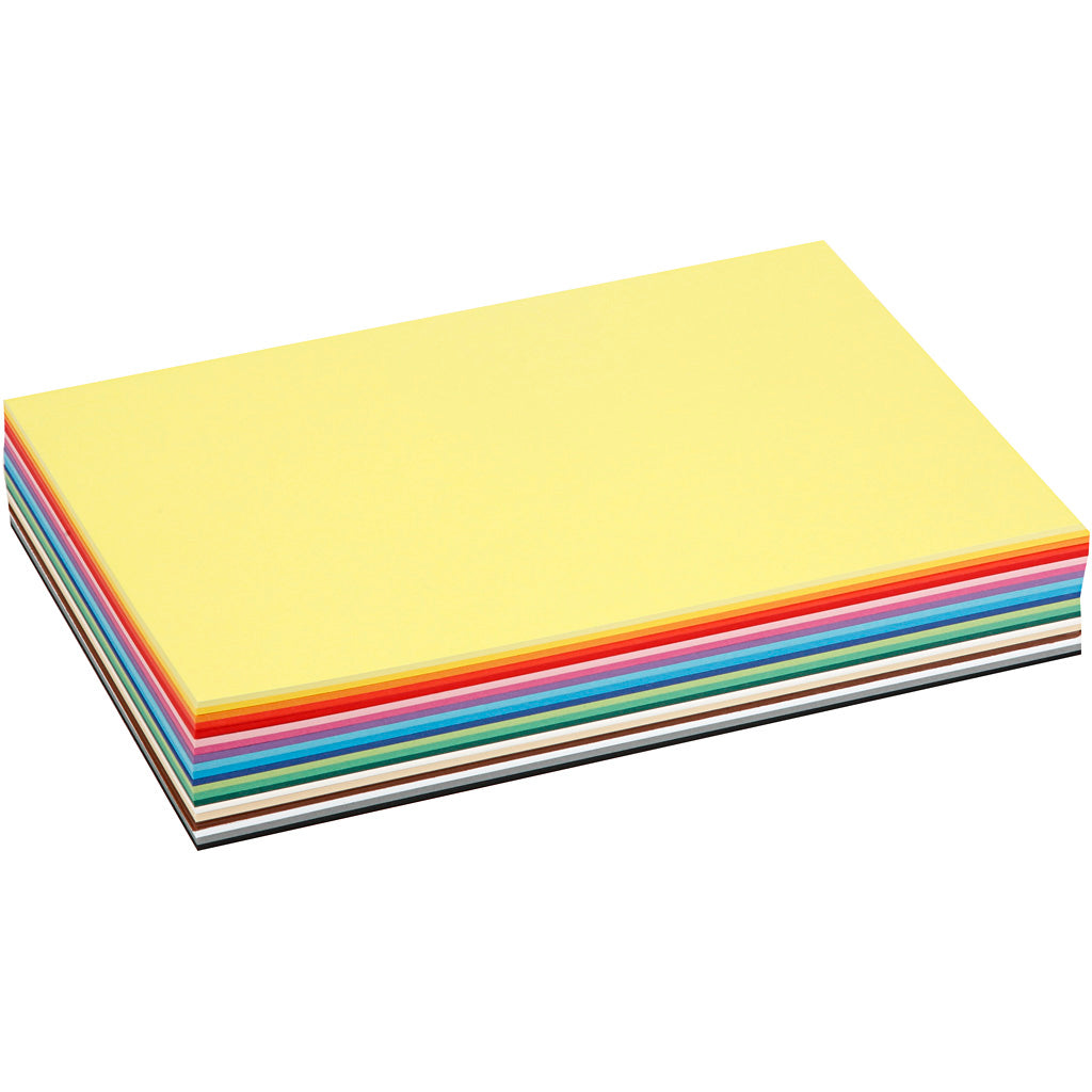 Creativ company colored cardboard, A4, sheet 210x297 mm, 180 gr, various colors, 300 div sheets 1 box