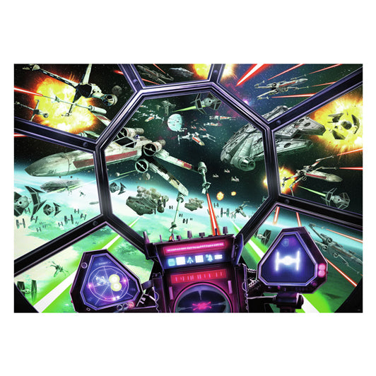 Puzzle Ravensburger Star Wars kokpit myśliwca krawatowego, 1000 elementów.