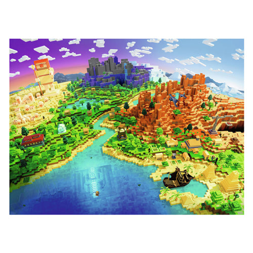 Ravensburger jigsaw puzzle world of minecraft, 1500 pcs.