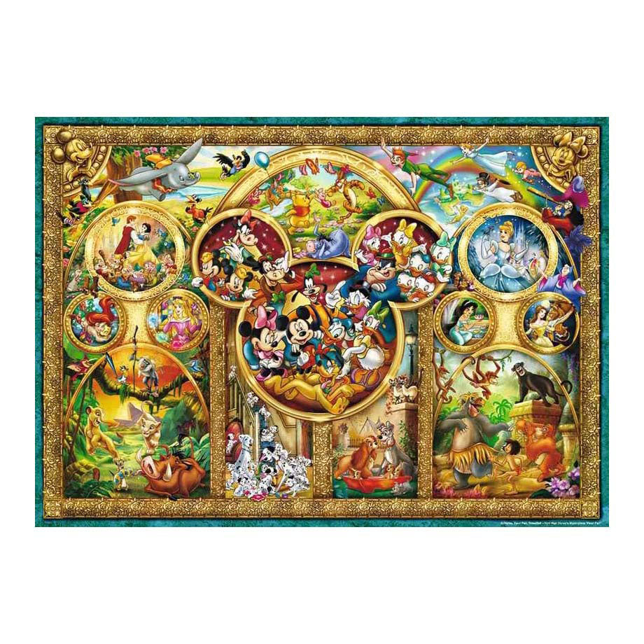 Míreanna mearaí Ravensburger na téamaí Disney is áille, 1000 ríomhaire.