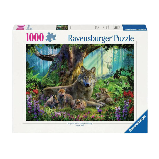 Ravensburger Jigsaw Puzzle Family Wolf v gozdu, 1000st.