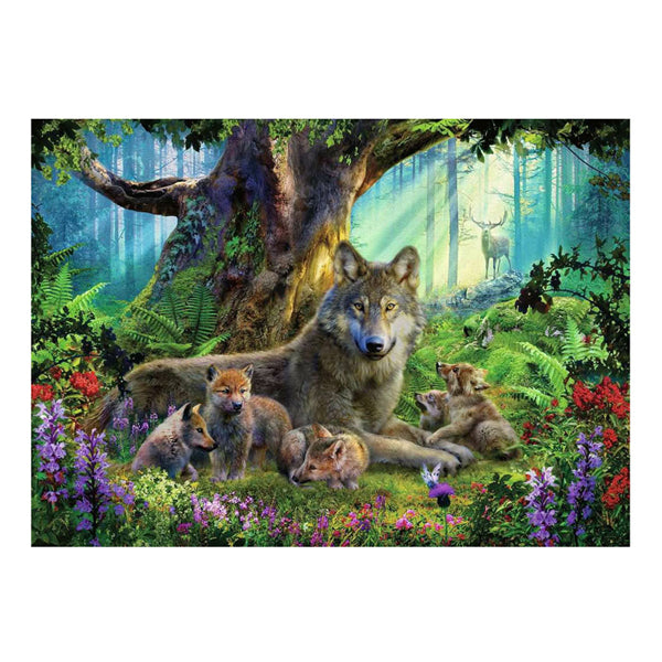 Ravensburger Jigsaw Puzzle Family Wolf v gozdu, 1000st.