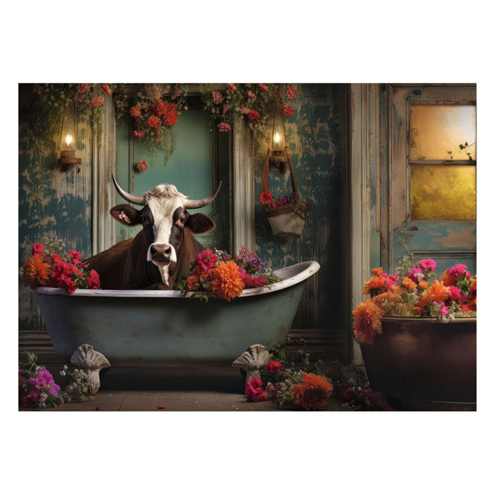Ravensburger jigsaw puzzle the cow in the bathtub, 1000 pcs.