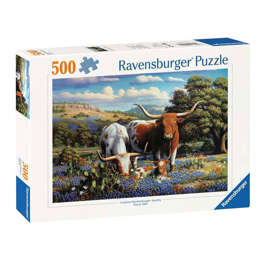 Ravensburger jigsaw puzzle loving longhorns, 500 pcs.