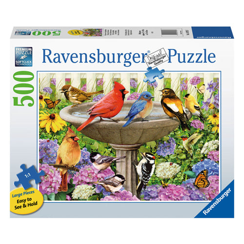 Ravensburger puslespill fuglebadet 500 stykker ekstra stort