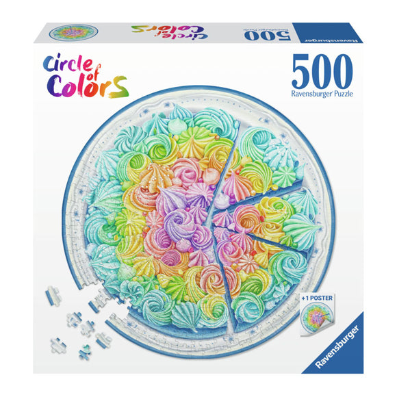 Ravensburger Jigsaw Puzzle alrededor de Rainbow Cake, 500º.