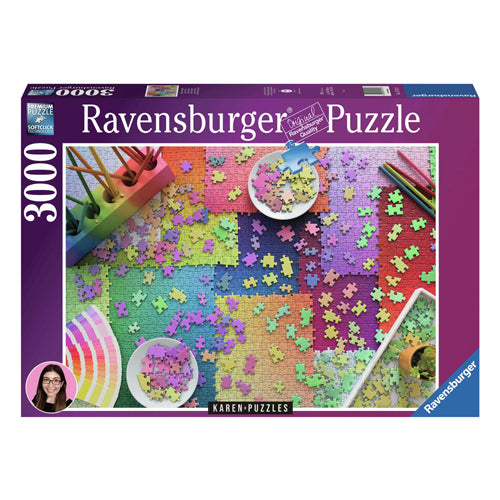 Míreanna mearaí Ravensburger karen puzzles ar puzzles, 3000 ríomhaire.