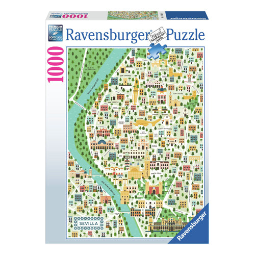 Ravensburger пъзел карта на Севиля, 1000 бр.