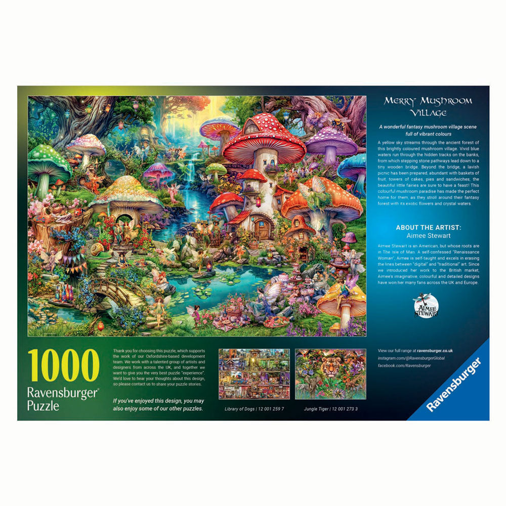Ravensburger legpuzzel merry mushroom village, 1000st.