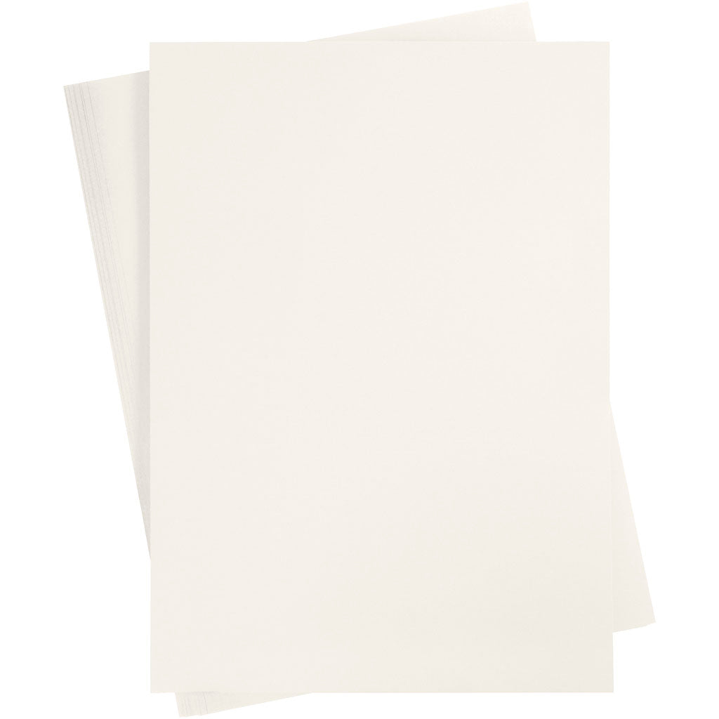 Creativ company färgad kartong, a2, ark 420x594 mm, 180 gr, off-white, 10 ark 1 kartong