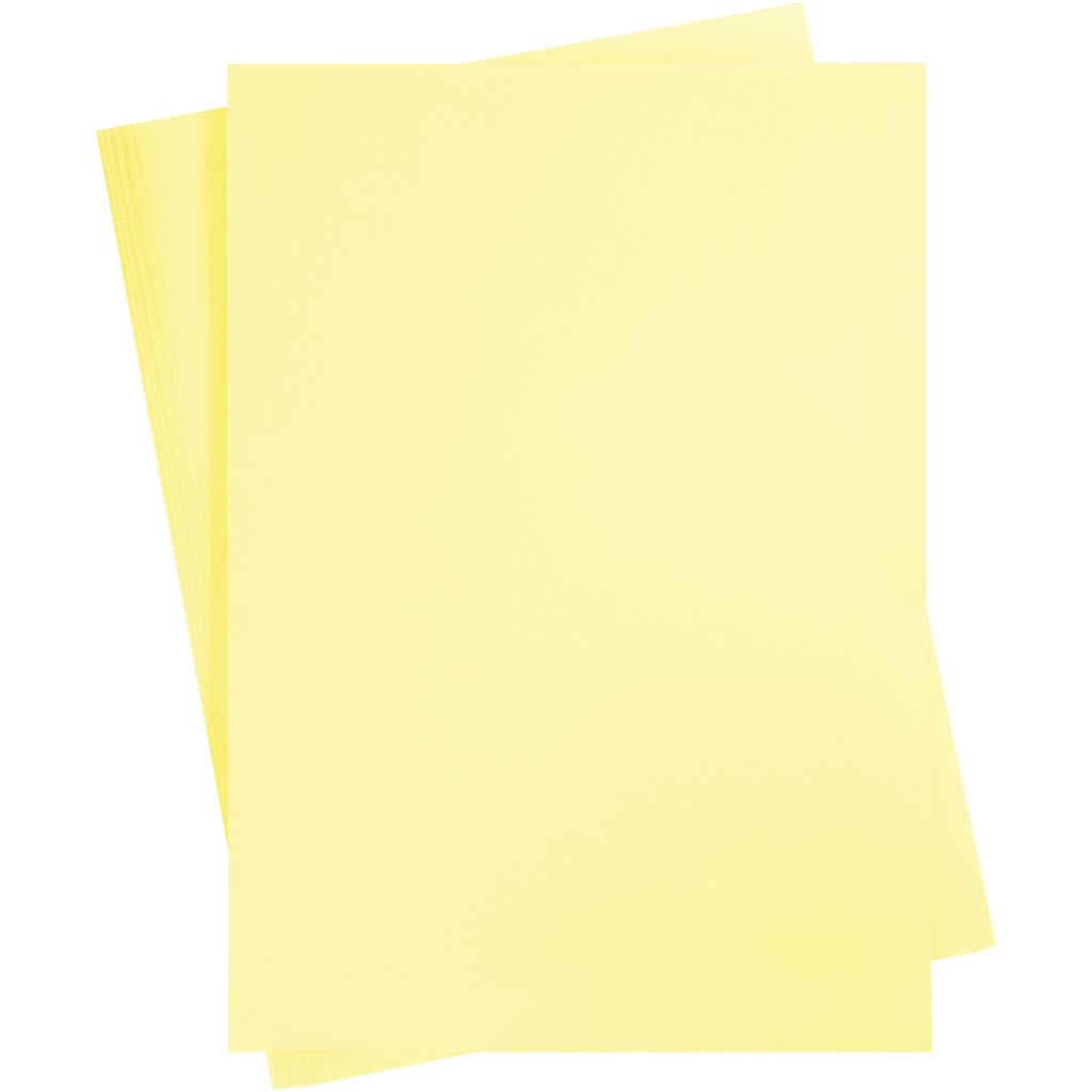 Creativ company colored cardboard, A2, sheet 420x594 mm, 180 g, light yellow, 10 sheets 1 box