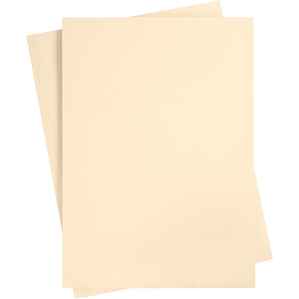 Carton coloré Creativ company, a2, feuille 420x594 mm, 180 gr, beige clair, 10 feuilles 1 boîte