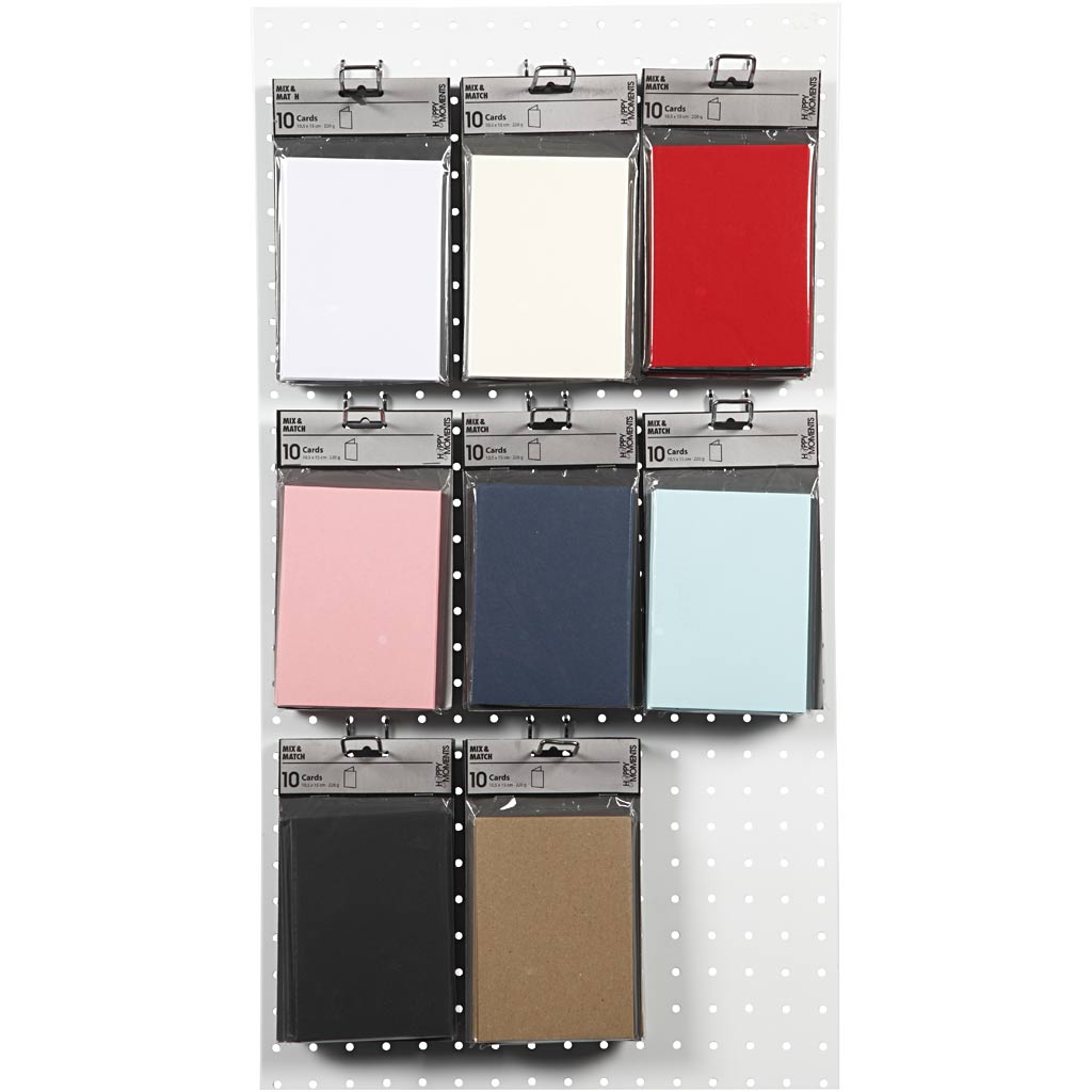 Creative company cards, card size 10.5x15 cm, 220 g, various colors, 8x10 box 1 box