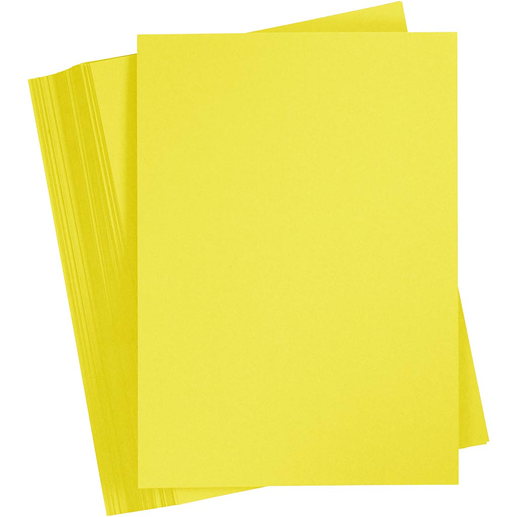 Creativ company colored cardboard, a5, 180 gr, sun yellow, 100 sheets 1 box