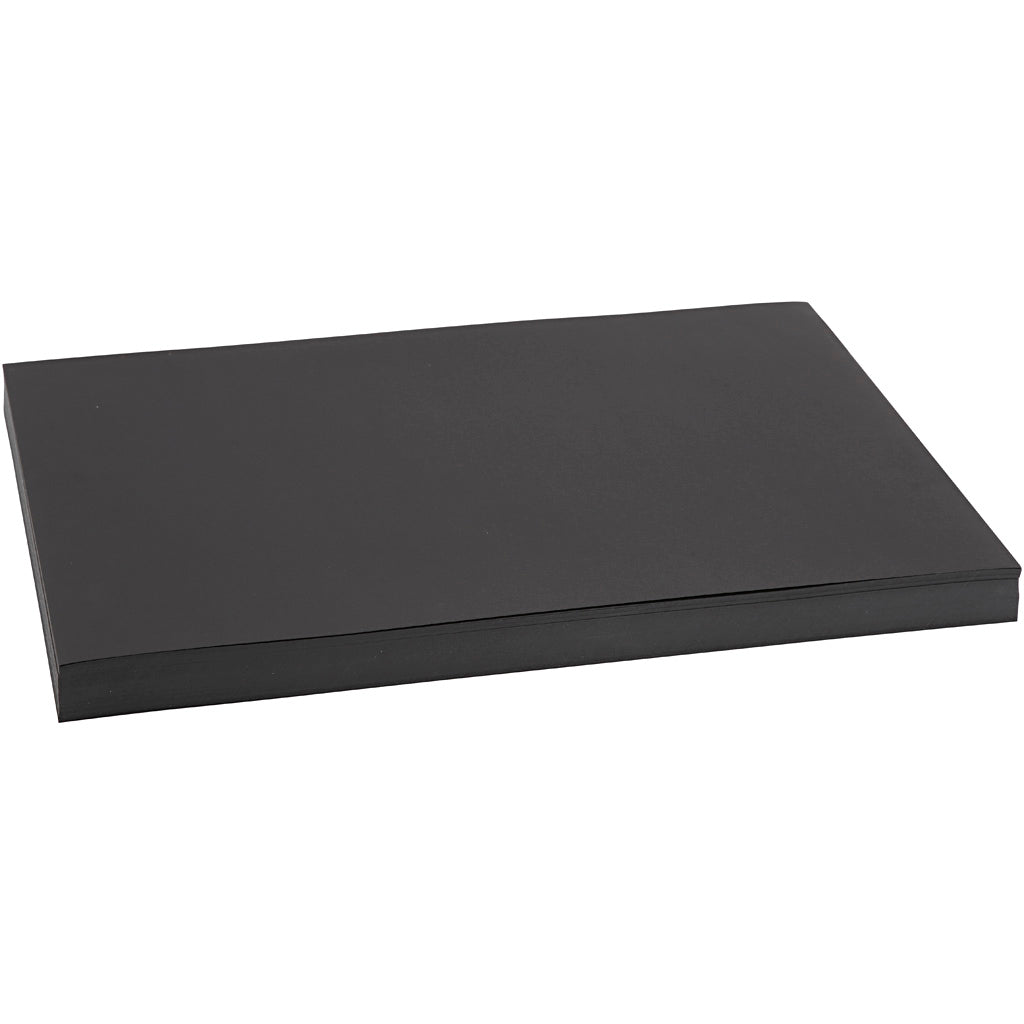 Creativ company colored cardboard, A3, sheet 297x420 mm, 200 g, black, 100 sheets 1 box
