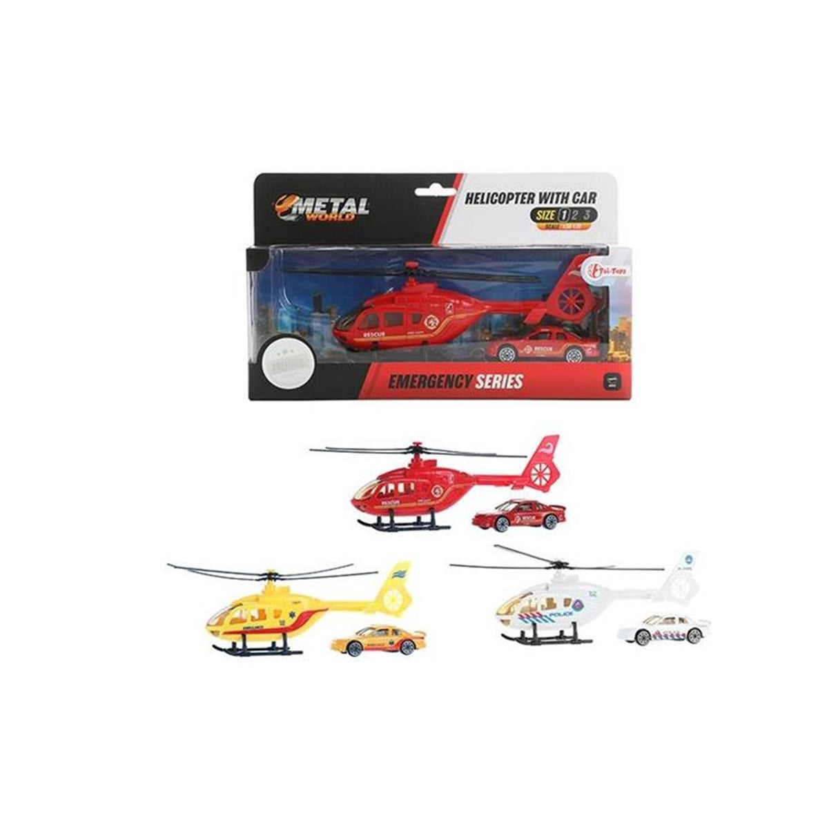 Toi-toys toi toys helicopter met metalen auto