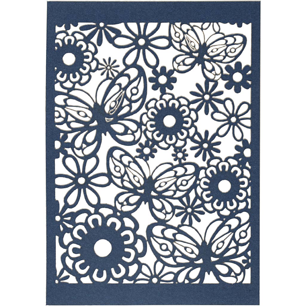 Creativ company patterned cardboard, sheet 10.5x15 cm, 200 gr, blue, 10 pieces 1 box