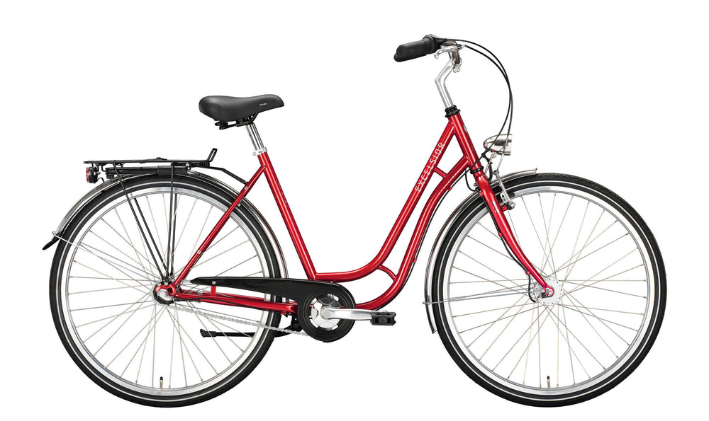 Excelsior stadsfiets touring niro nd (#1) bike excels.tour.niro nd 26 45 3sp cb red metal.