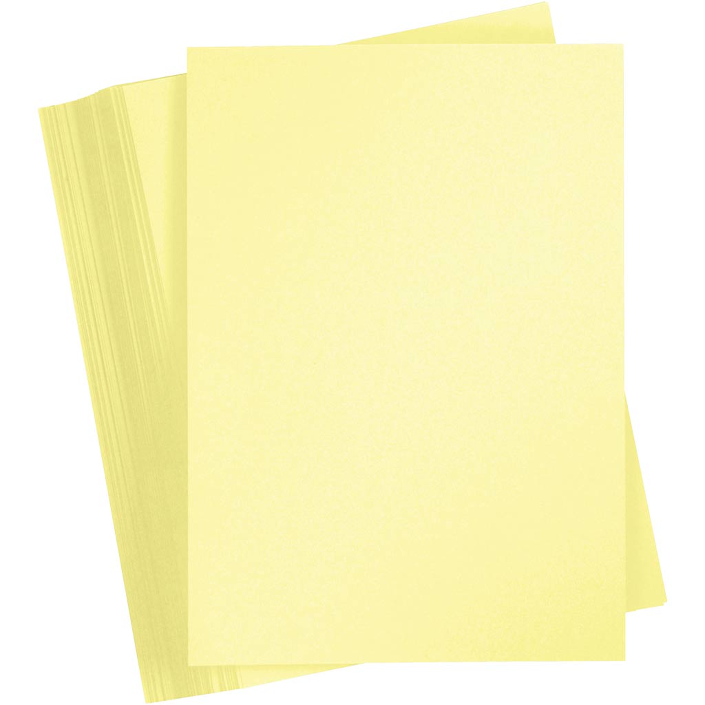 Creativ company colored cardboard, A4, sheet 210x297 mm, 180 g, light yellow, 100 sheets 1 box