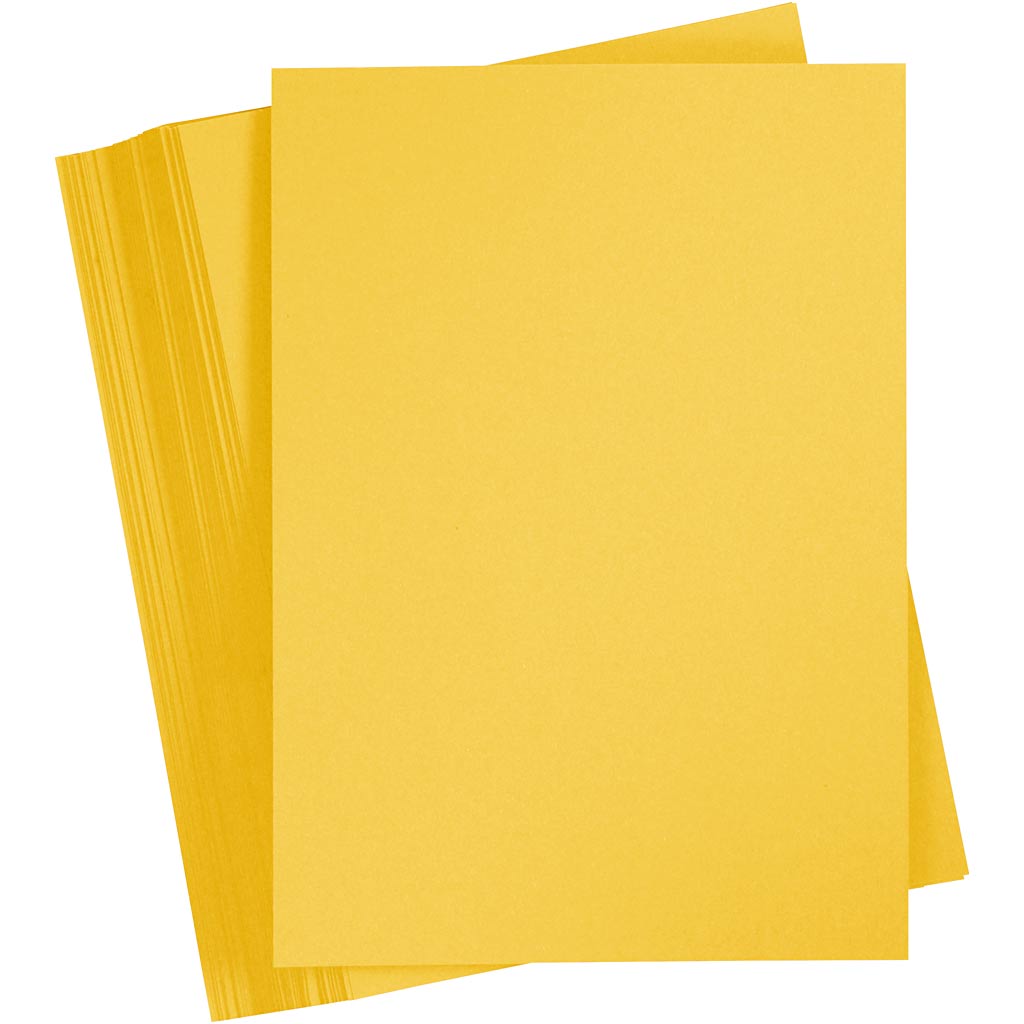 Creativ company colored cardboard, a4, sheet 210x297 mm, 180 gr, sun yellow, 100 sheets 1 box