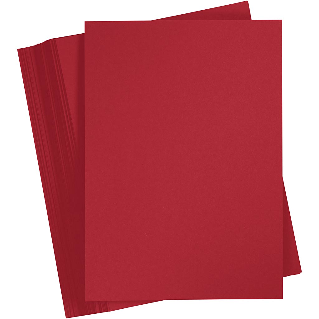 Creativ company colored cardboard, A4, sheet 210x297 mm, 180 g, Christmas red, 100 sheets 1 box