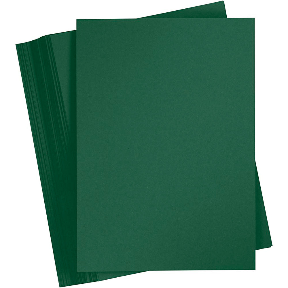 Creativ company colored cardboard, a4, sheet 210x297 mm, 180 gr, dark green, 100 sheets 1 box