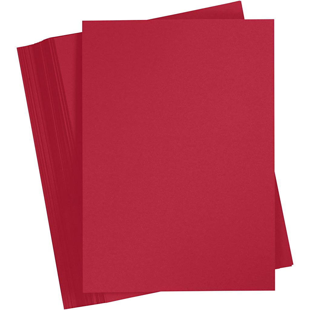 Creativ company colored cardboard, a6, sheet 105x148 mm, 180 gr, Christmas red, 100 sheets 1 box