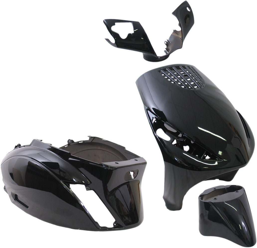 Edge plate set 4-piece for Piaggio Zip Zip 2000 2t 4t from year of construction 2000 - metallic black