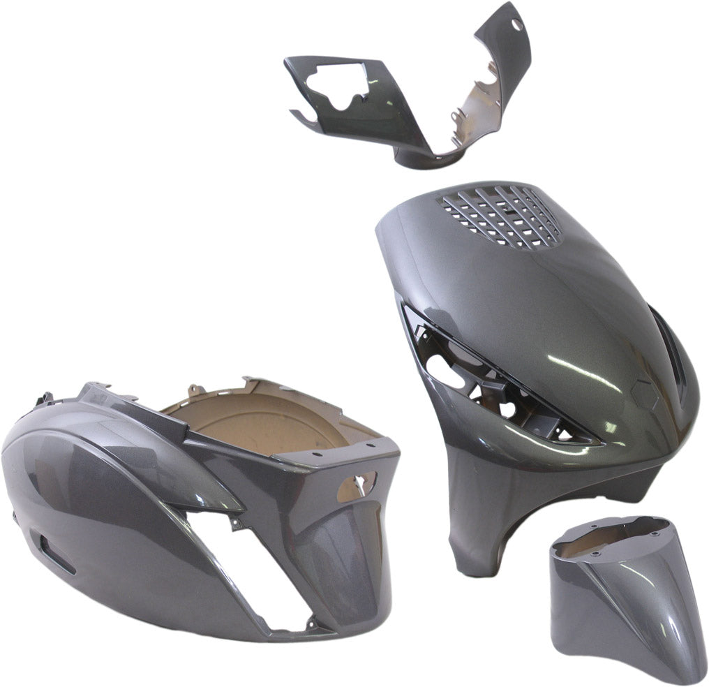 Edge plaatset 4-delig voor piaggio zip zip 2000 2t 4t vanaf bouwjaar 2000 - anthraciet
