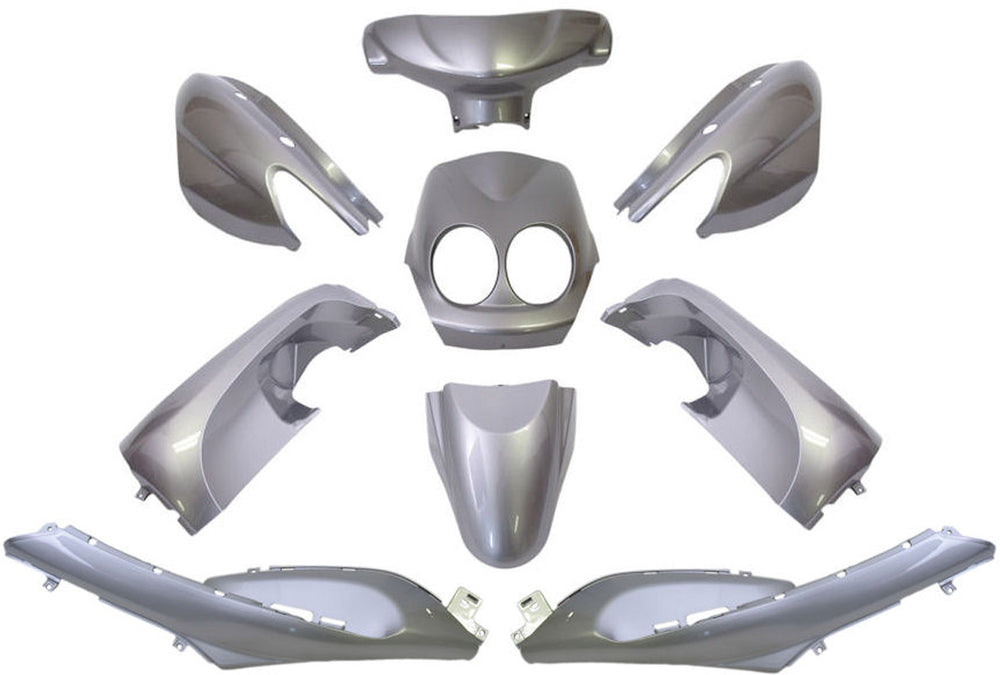 Edge Plate set neo's from 2008 2-stroke and 4-stroke model 9-piece silver metallic