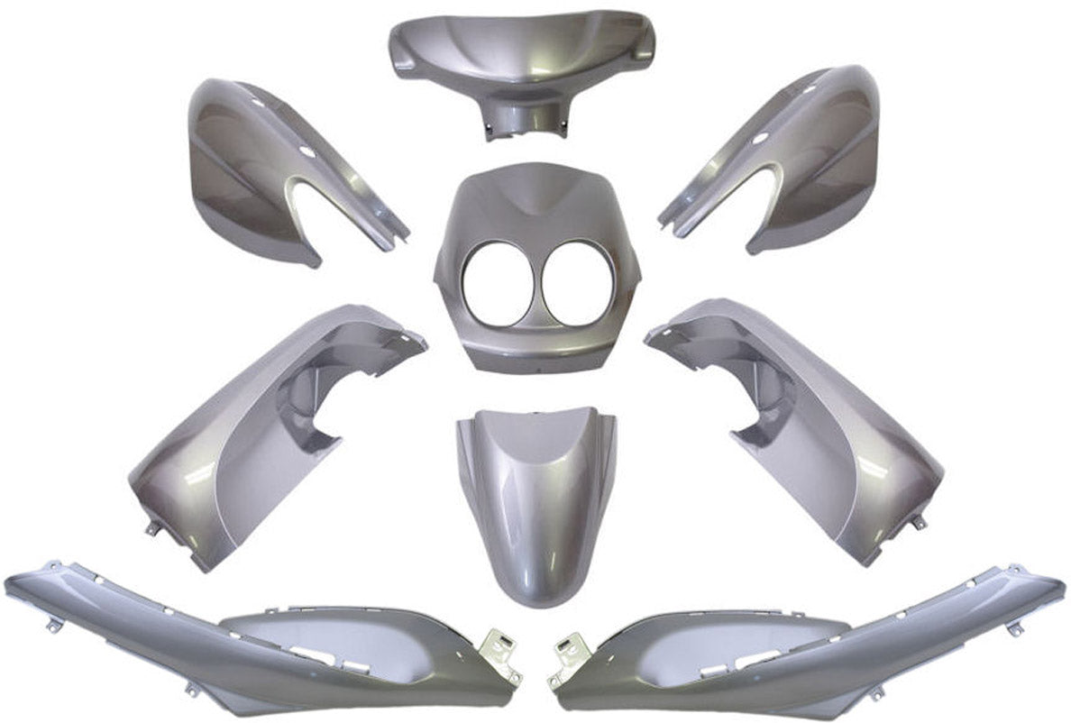 Edge Plate set neo's from 2008 2-stroke and 4-stroke model 9-piece silver metallic