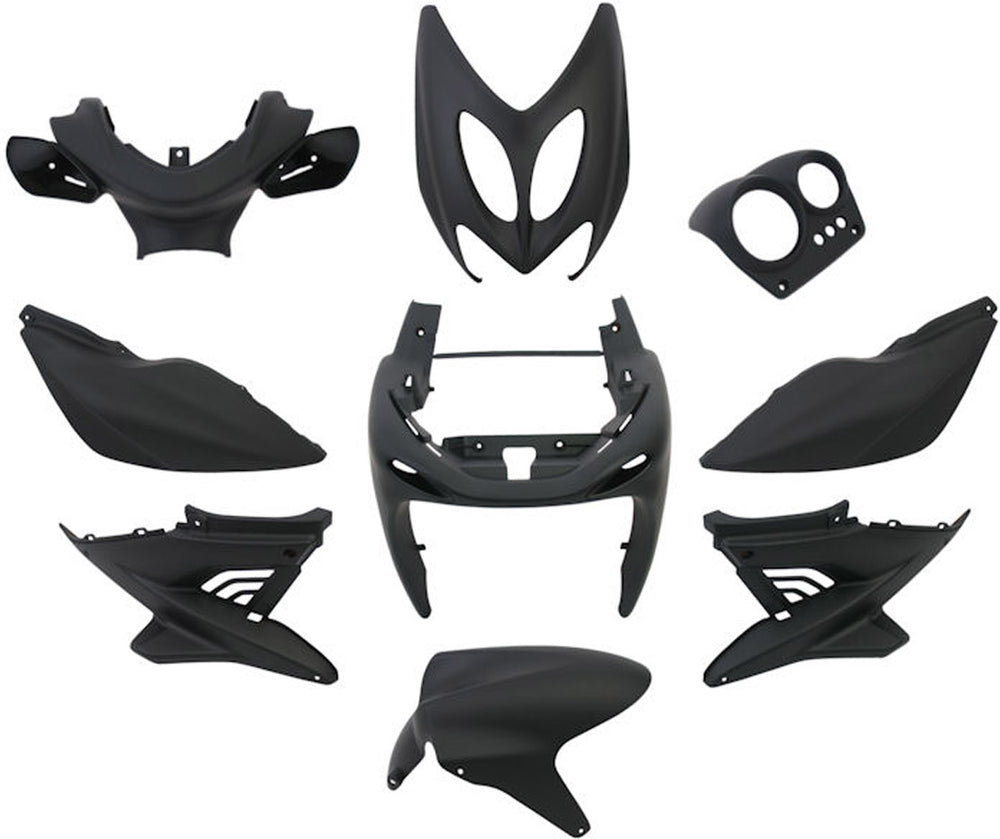 Edge Plate Set Aerox up to 2014, 9-piece, matte black