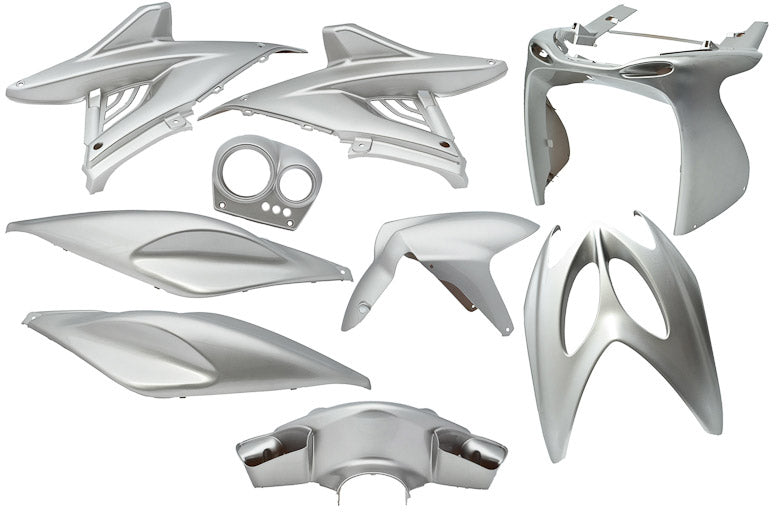 Edge Plate Set Aerox up to 2014, 9-piece silver metallic