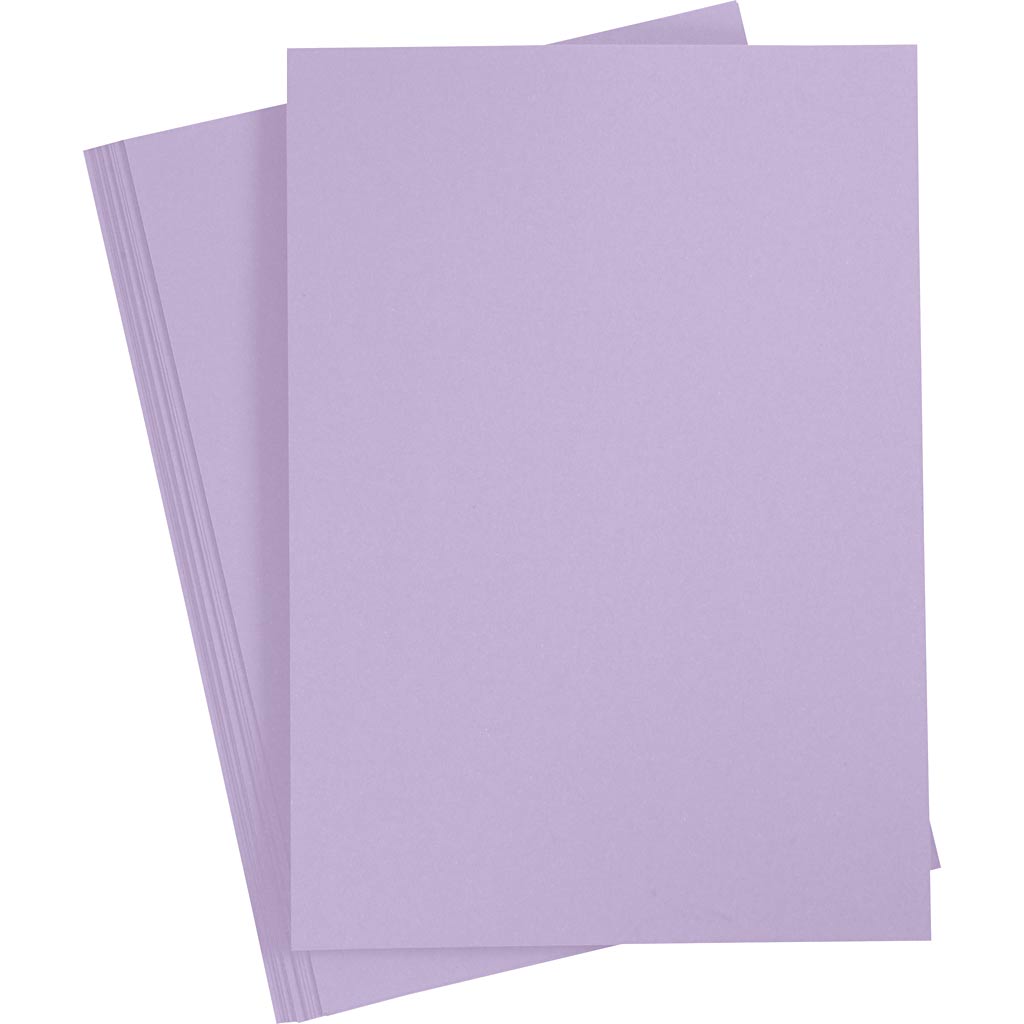 Creativ company cardboard, A4, sheet 210x297 mm, 220 gr, light purple, 10 pieces 1 box