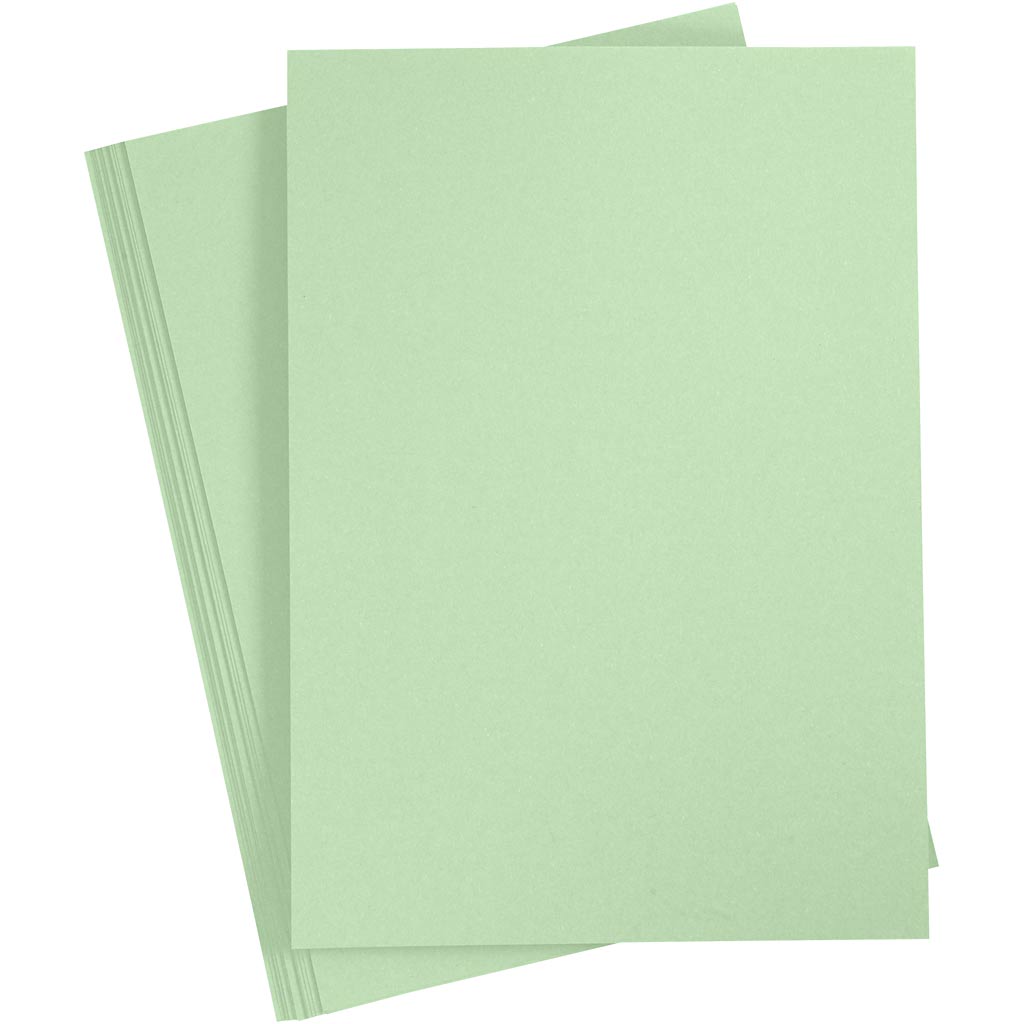 Creativ company cardboard, A4, sheet 210x297 mm, 220 gr, light green, 10 pieces 1 box