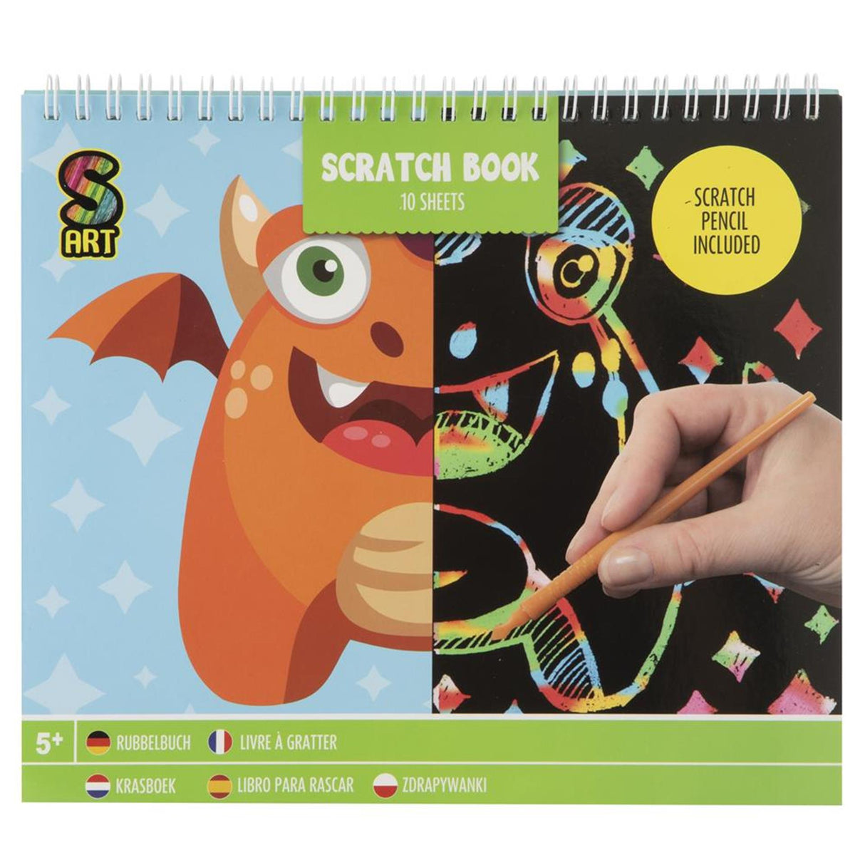Grafix Scratch Book Monster, 10 Sheets