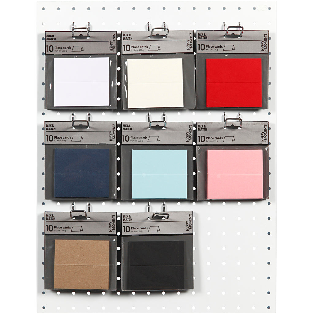 Kartice z imenom podjetja Creativ, velikost 9x4 cm, 220 g, različne barve, 8x10 škatla 1 škatla