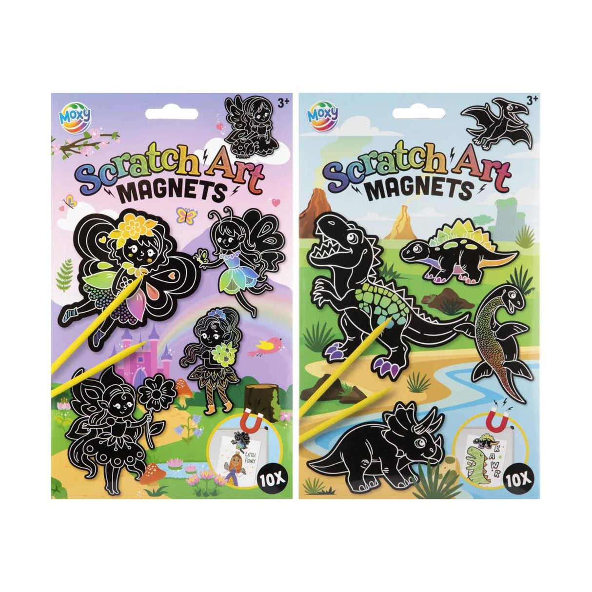 Creative craft group scratch magnets making elves