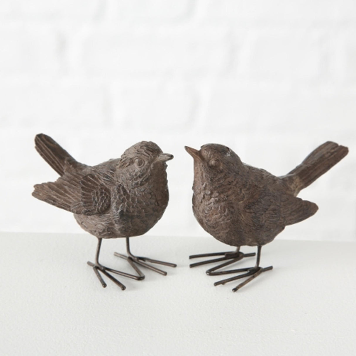 Figura Boltze home pájaro spatz h6cm poliresina