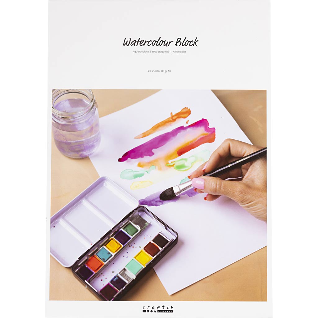 Watercolor Block White A3, 20 Sheets